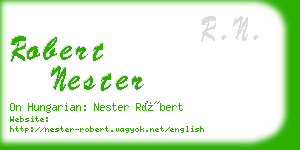 robert nester business card